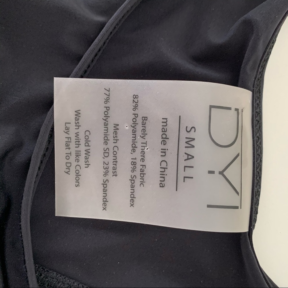 DYI Mesh Panel Tank Sz S Black Yoga Workout Run - Picture 6 of 9